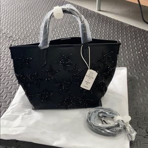 Neiman Marcus faux leather star tote